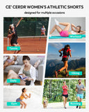 High-Waisted Athletic Shorts for Women, Perfect for Gym, Running, Yoga and Daily Casual Wear, S (Pink)