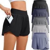 High-Waisted Women’s Athletic Shorts for Gym, Running, Yoga, and Casual Wear, M (Black)