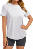 Versatile Soft Short-Sleeve Crewneck T-Shirt For Workout, Gym & Daily Casual Wear, M (white) In Australia - Darrahopens