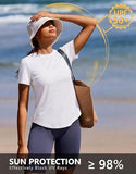 Versatile Soft Short-Sleeve Crewneck T-Shirt For Workout, Gym & Daily Casual Wear, M (white)