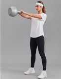 Versatile Soft Short-Sleeve Crewneck T-Shirt For Workout, Gym & Daily Casual Wear, L (white)