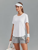 Versatile Soft Short-Sleeve Crewneck T-Shirt For Workout, Gym & Daily Casual Wear, XL (white)