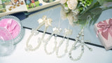 4 Pcs Beaded Phone Charms for Phones, Cameras – Fashionable Cute Accessories for Daily Use, Gifting (white)