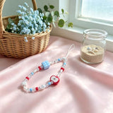 2-Piece Beaded Wrist Straps for Phone, Camera, Bag and Keychains (Red)