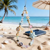 2-Pack Beaded Phone Wrist Straps for Phones, Cameras & Everyday Bags (white)