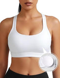 High-support Cross-back Sports Bra For Yoga, Running, Gym Workouts, XL (white) In Australia - Darrahopens