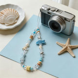 2-Piece Beaded Phone Lanyards for Phones, Cameras, Bags, Keychains, and More (Blue)