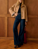 Versatile Cropped Trench Jacket for Daily, Work, Travel & Weekend Outfits, XL (camel) In Australia - Darrahopens