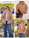 Versatile Cropped Trench Jacket for Daily, Work, Travel & Weekend Outfits, XL (camel)
