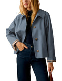 Versatile Casual Jacket for Daily Wear, Work, Travel & Seasonal Transitions, XXL (Slate Blue) In Australia - Darrahopens