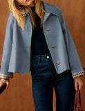 Versatile Casual Jacket for Daily Wear, Work, Travel & Seasonal Transitions, XXL (Slate Blue) In Australia - Darrahopens