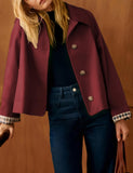 Versatile Casual Jacket for Daily Outings, Office Days, Travel, and Weekend Errands, L (burgundy) In Australia - Darrahopens