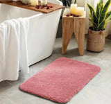 Plush Bathroom Mat Absorbent Bathroom Mat Non-Slip Bathroom Mat Soft Bathroom - dark blue - Size 40-60cm