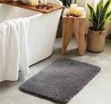 Plush Bathroom Mat Absorbent Bathroom Mat Non-Slip Bathroom Mat Soft Bathroom - Pink - Size 40-60cm
