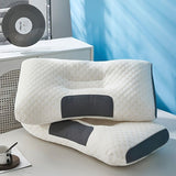 Ergonomic Pillow Memory Foam Pillow Neck Support Pillow Cooling Pillow - black and white - Size 35-58