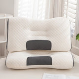 Ergonomic Pillow Memory Foam Pillow Neck Support Pillow Cooling Pillow - black and white - Size 35-58