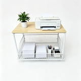 Kitchen Countertop Organizer Metal Drawer Storage Solid Hardwood Organizer - Black - Size 01