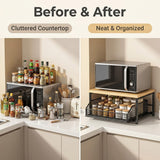 Kitchen Countertop Organizer Metal Drawer Storage Solid Hardwood Organizer - White - Size 01