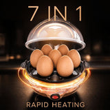Egg Cooker 7-In-1 Egg Cooker Electric Egg Cooker Rapid Heating Egg Cooker - Black - Size 01