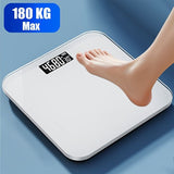Digital Bathroom Scale Smart Scale Accurate Weight Scale High Capacity Scale - White - Size 01