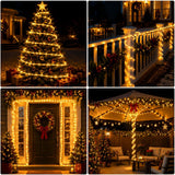 Solar LED String Lights Colorful Party Lights Outdoor Solar Fairy Lights - White - Size 5m