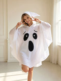 Ghost Cape Party Cape Halloween Costume Costume Party Themed Party Cosplay Cape - White - Size 01