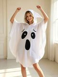 Ghost Cape Party Cape Halloween Costume Costume Party Themed Party Cosplay Cape - White - Size 01
