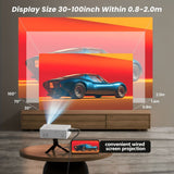LED Projector Australia Home Cinema Projector Portable Mini Projector Built-In - Black - Size 01