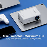LED Projector Australia Home Cinema Projector Portable Mini Projector Built-In - White - Size 01