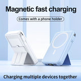Portable Power Bank Digital Display Power Bank Built-In Cable Power Bank Power - Black - Size 01