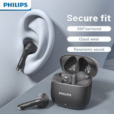 Philips Wireless Earbuds Lossless Sound Lightweight Earbuds Durable Earbuds - Black - Size 01