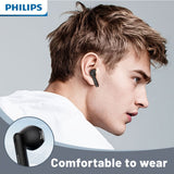Philips Wireless Earbuds Lossless Sound Lightweight Earbuds Durable Earbuds - Black - Size 01