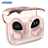 Sports Wireless Earbuds Running Ear-Hooks Pure Bass Earphones Dual LED Display - Rose gold - Size 01 In Australia - Darrahopens