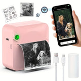 Portable Photo Printer Wireless Photo Printer Smartphone Photo Printer Compact - White - Size 01