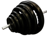 70kg Standard Rubber Coated Barbell Weights Set