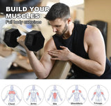 20lb to 45lb Rubber Coated Hex Dumbbells (sold in pairs) — Pair of 40LB / ~18kg