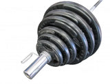 145kg Olympic Rubber Coated Barbell Weights Set