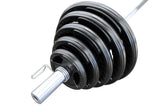 155kg Olympic Rubber Coated Barbell Weights Set