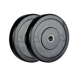2 x 15kg Black Olympic Bumper Plate