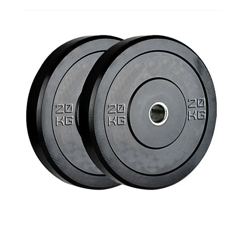 2 x 20kg Black Olympic Bumper Plate