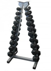 1-10kg Rubber Hex Dumbbell Set With Triangle Rack In Australia - Darrahopens