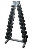 1-10kg Rubber Hex Dumbbell Set With Triangle Rack In Australia - Darrahopens