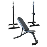 Adjustable FID Bench (Flat Decline Incline Bench) & Portable Squat Rack Package