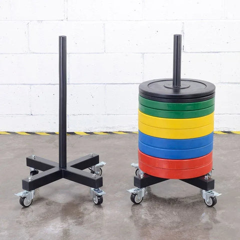 Vertical Olympic Bumper Plate Stacker with Wheels In Australia - Darrahopens