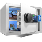 Wendlon White Safe Box Touch Screen with Fingerprint/Electronic Password, Backlit Keypad, LED Light, Anti-Rust & Anti-Theft, Home/Office, 0.78 Cubic Feet,25×35×25 cm In Australia - Darrahopens