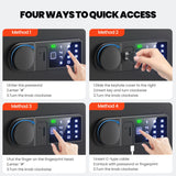 Wendlon Touch Screen Safe Box with Silent Mode, Backlit Keypad, LED Light, Anti-Rust & Anti-Theft, Home/Office, 25×35×25 cm, Black