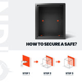 Wendlon Touch Screen Safe Box with Silent Mode, Backlit Keypad, LED Light, Anti-Rust & Anti-Theft, Home/Office, 1.69 Cubic Feet, 33×42×35 cm, Black