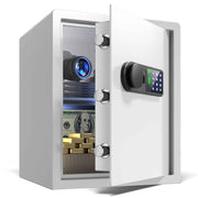 Wendlon White Touch Screen Safe Boxwith Electronic password, Backlit Keypad, LED Light, Anti-Rust & Anti-Theft, Home/Office, 1.69 Cubic Feet,33×35×42 cm In Australia - Darrahopens