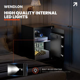 Wendlon White Touch Screen Safe Box with Electronic password, Backlit Keypad, LED Light, Anti-Rust & Anti-Theft, Home/Office, 2.04 Cubic Feet,33×35×50 cm