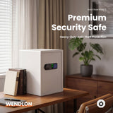 Wendlon White Touch Screen Safe Box with Electronic password, Backlit Keypad, LED Light, Anti-Rust & Anti-Theft, Home/Office, 2.04 Cubic Feet,33×35×50 cm In Australia - Darrahopens